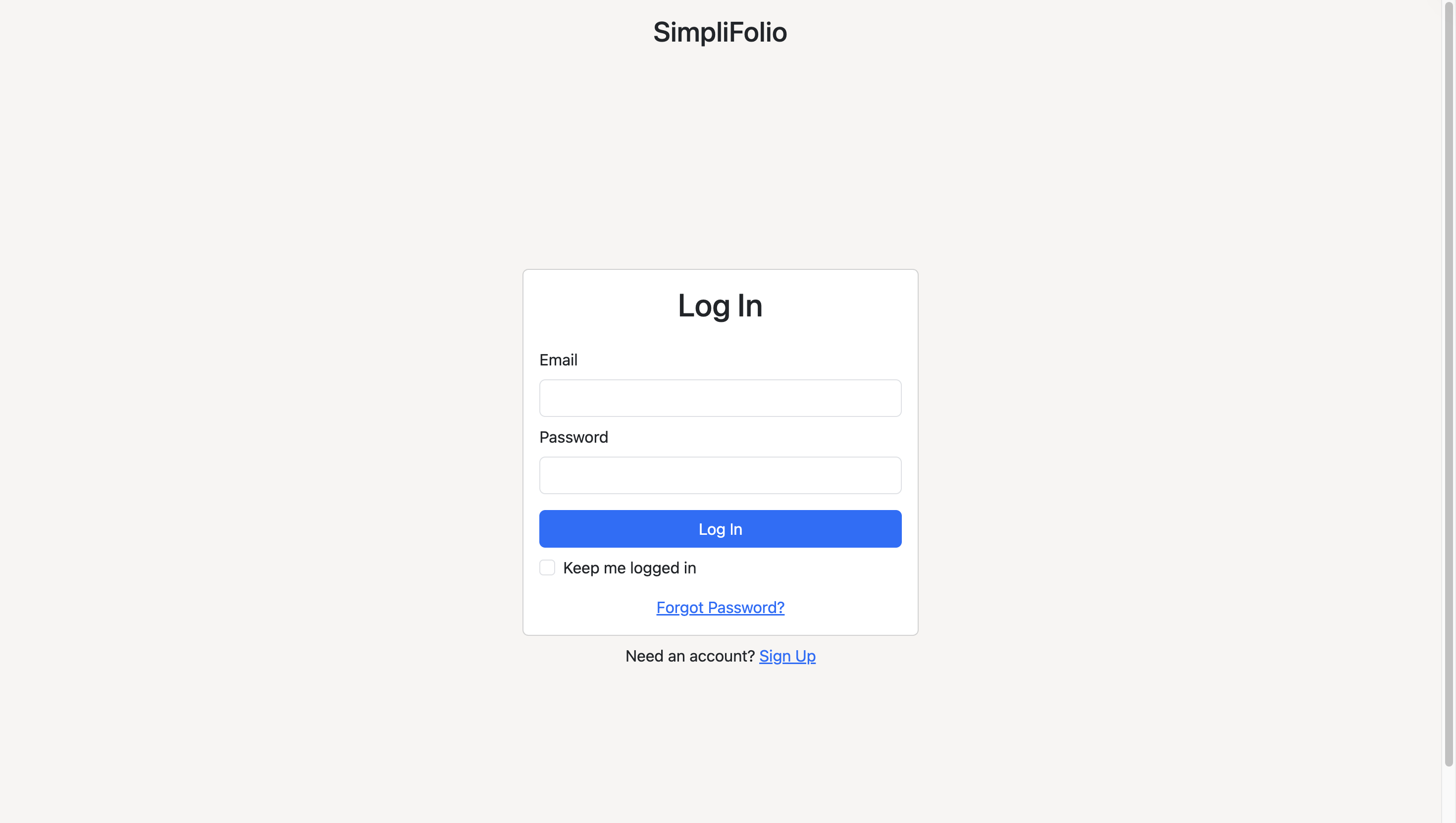 SimpliFolio screenshot 2